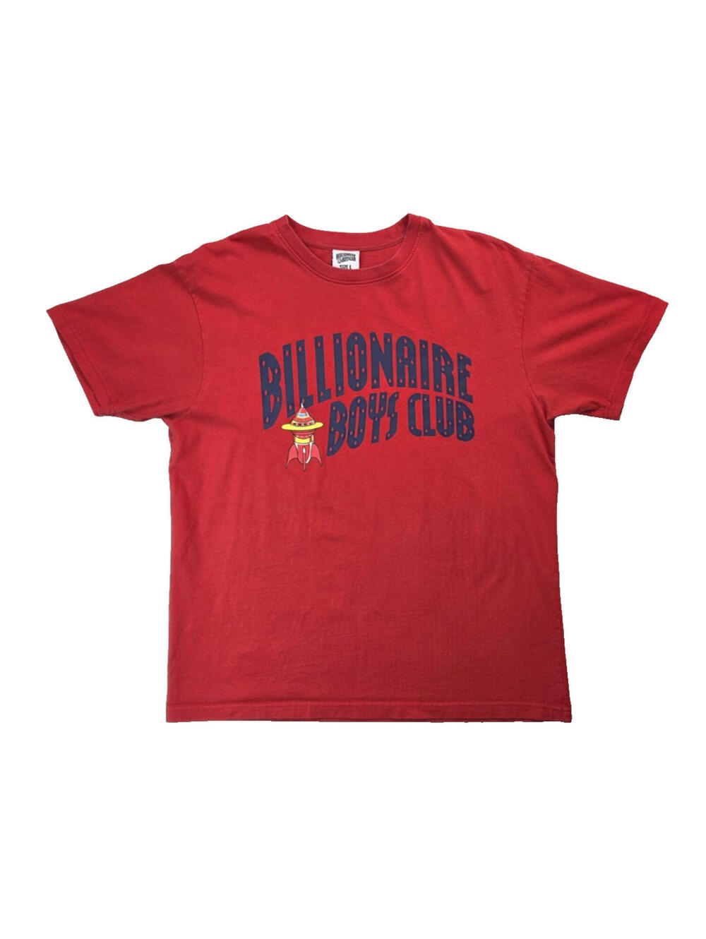 Billionaire Boys Club Spaceship Spellout Logo Red Graphic T Shirt Mens Large L